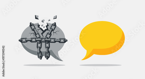 Censorship vs Free Speech Concept World Press Freedom Day