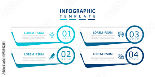 Minimal geometric business infographic layout for professional presentations | odern flow chart design for data visualization and process explanation