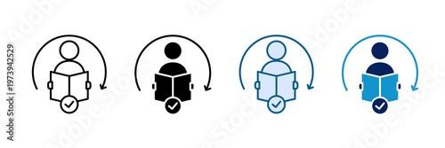 Study Revision Icon Set Multiple Style Collection