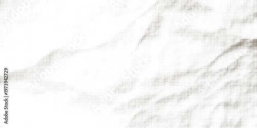 Crumpled paper halftone texture. Dotted rough wrinkled background. Old creased paper sheet overlay. Comic pop art grain wallpaper. Aged damaged gritty page in cartoon style. Vector background