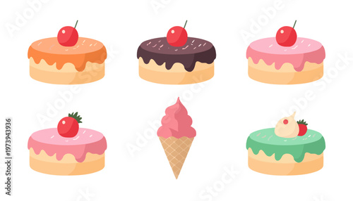 hand drawn vector illustration of a pizza and foods