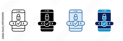 Security Verification Icon Set Multiple Style Collection