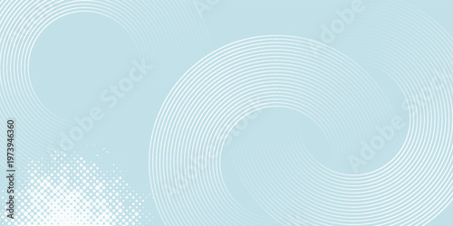 Modern abstract background. Glossy white gradient circle lines. Minimal geometric pattern. Simple graphic elements. Futuristic concept.