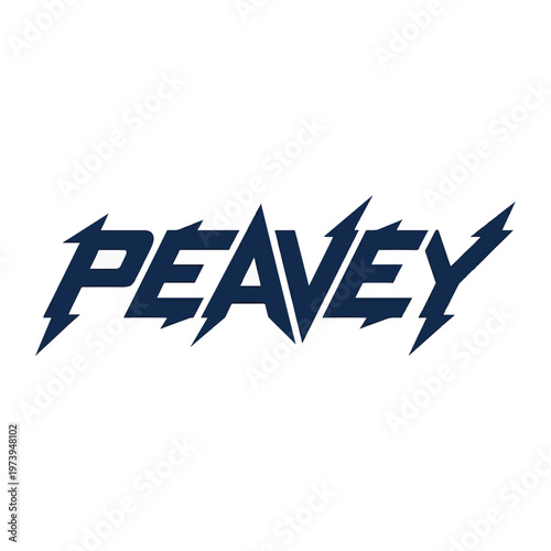 The Peavey logo, featuring the brand name in a bold, angular font with lightning bolt accents, suggests power and energy.