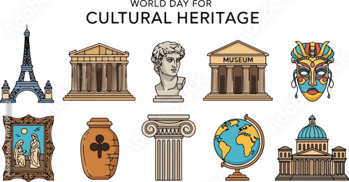 Celebrating World Day for Cultural Heritage with Iconic Landmarks and Artifacts