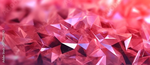 An intricate dance of light across a crystalline landscape of ruby and magenta.