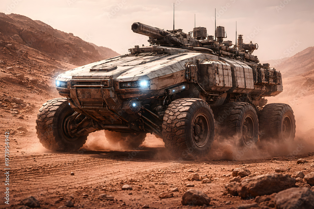 Fototapeta premium off road vehicle mars vehicle 