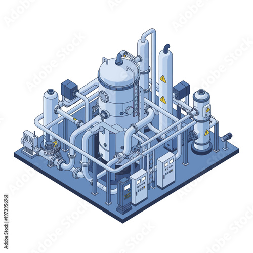 Industrial Chemical Processing Plant Equipment and Machinery.