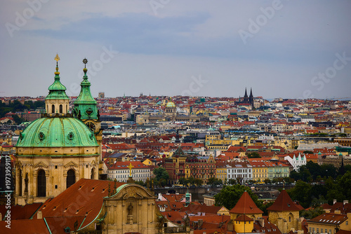 Canvas Print panorama of prague
