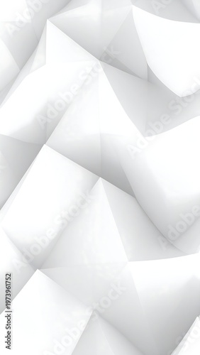 A white abstract geometric background with 3D-like folded shapes