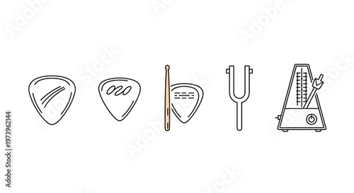 Guitar picks and music accessories.