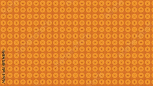 Seamless pattern with warm orange and amber circles on a subtle grid background, a versatile geometric design perfect for modern digital wallpaper, website design, textile fabric,