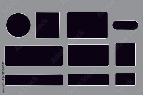 Liquid Glass Button Interface Set.Translucent fluid interaction elements, artistic representation of refractive glass surfaces and liquid-like digital buttons on a neutral background.
