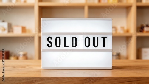 Lightbox displaying sold out text