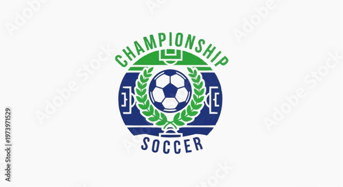 Eco friendly recycling symbol with soccer championship design elements