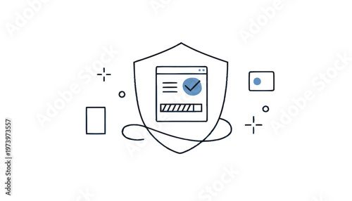 Digital Security Shield - Protecting Online Data and Information.