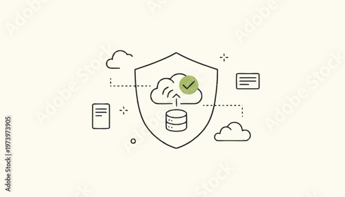 Secure Cloud Computing - Shield Protecting Data and Information.