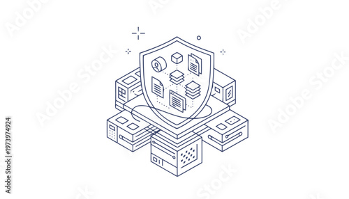 Digital Data Security - Shielding Servers and Protecting Information.