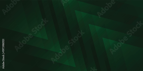 Dark Green Abstract Geometric Background With Layered Triangles and Gradient Texture for Modern Design eps10