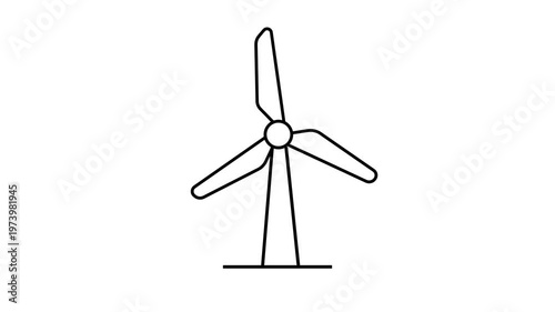 a windmill that moves from right to left with 3 blades