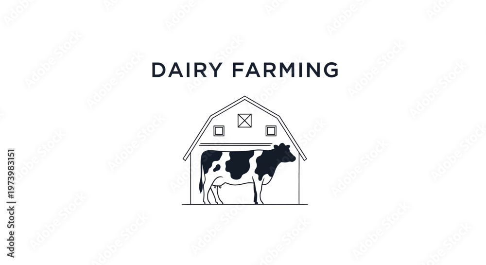 Naklejka premium Dairy Farming A Comprehensive Guide to Modern Sustainable Agriculture and Livestock Management
