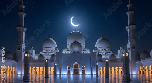 Islamic Mosque in Peaceful Spiritual Atmosphere