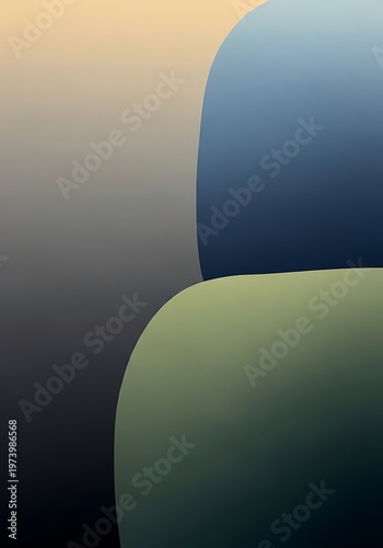 Abstract gradient composition featuring serene curves and calming color play