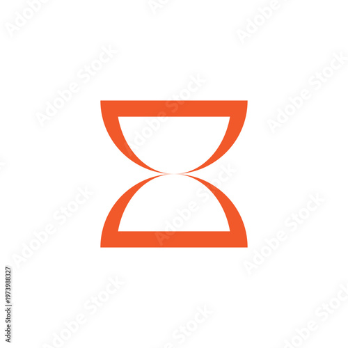 number 8 simple geometric logo vector sand watch