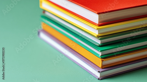 Stack of colorful comic books with vibrant covers on green background