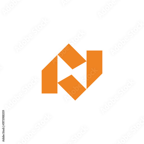 letter rj simple geometric thunder power logo vector