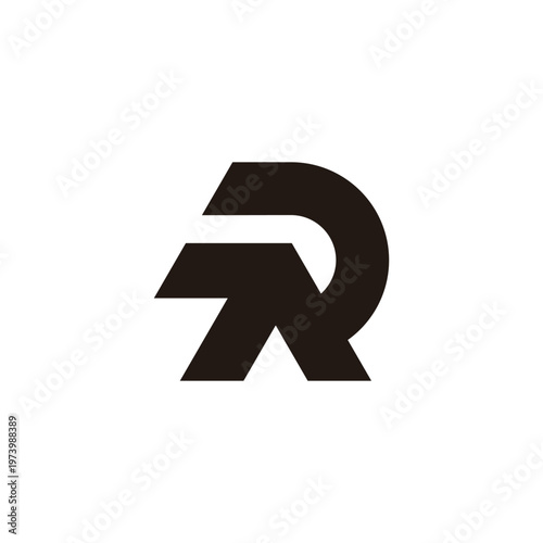 letter ra simple motion triangle geometric line logo vector