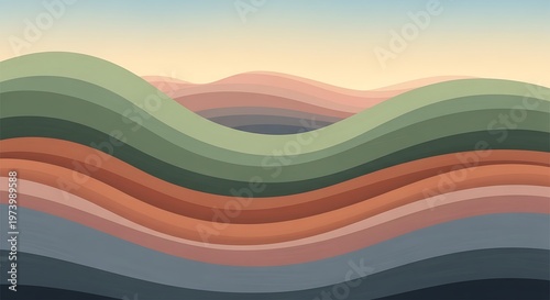 Undulating earth tone layers create a textured abstract background