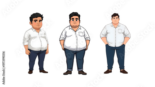 illustration of a human with a pot belly