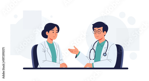 Doctors Discussing Medical Case, Healthcare Consultation, Professional Medical Team