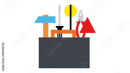 Handyman Essentials: A collection of essential hand tools arranged, portraying readiness for home improvement tasks, crafting projects, or repair.