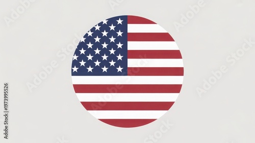 American flag in a circle