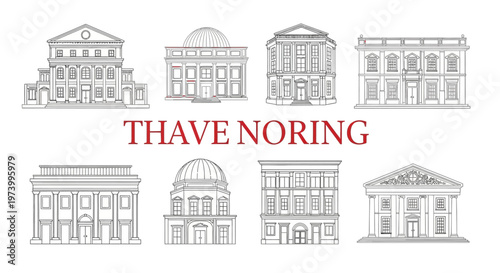 Architectural drawings of various buildings 2.