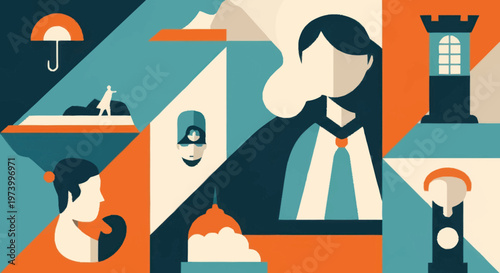 Businessman in formal wear looking down.