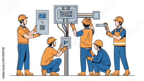 Electrical Installation: A skilled team of electricians diligently installs electrical components, their expertise evident in every connection, ensuring the seamless operation of vital systems.