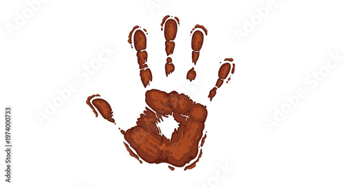 Closeup of a bloody left hand.