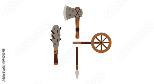 Viking Axe and Battle Tools.