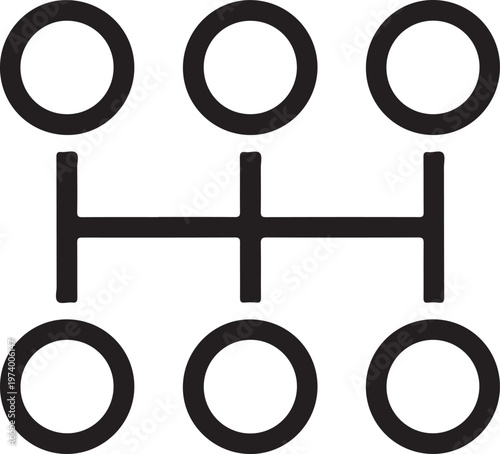 Manual gearbox icon vector illustration isolated on transparent background