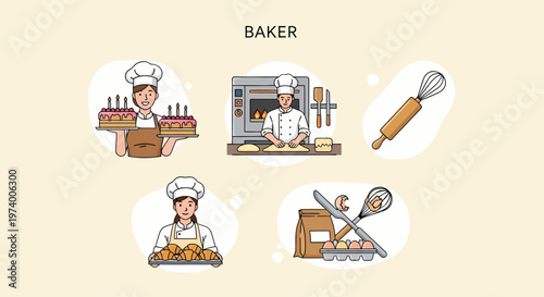 Baker in a white uniform.