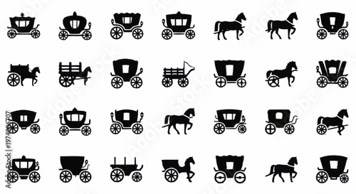 Horse Drawn Carriage Transport Vehicles.