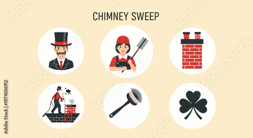 Chimney sweep in uniform working 1.