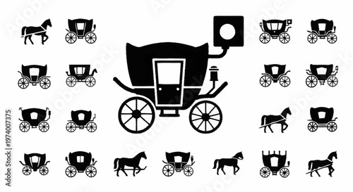 Horse Drawn Carriage Transport Vehicle.