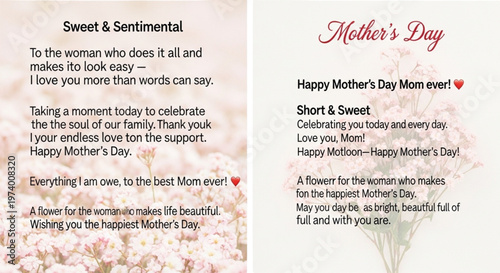 Mother's Day Card Messages for Mom, Sentimental & Sweet Quotes for Family Celebration, Gift Ideas