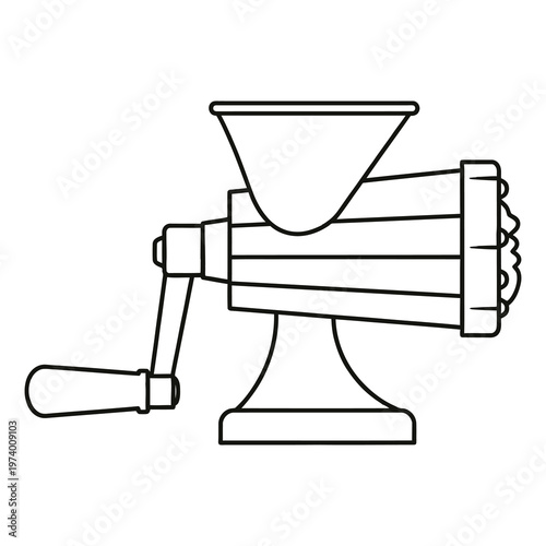 Meat grinder machine for kitchen use  manual food mincer icon