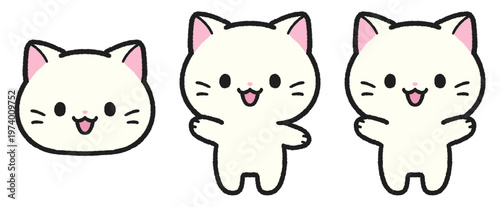かわいい猫のイラストセット
