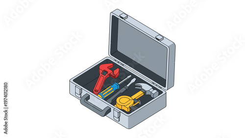 Toolkit Essentials: A meticulously arranged toolbox houses an assortment of essential hand tools, symbolizing the craft of problem-solving. It's a visual metaphor for resourcefulness and skill.